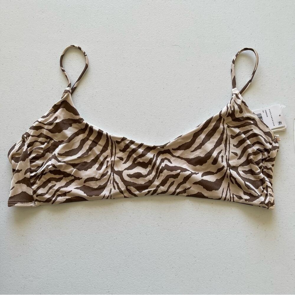 NWT Good American Zebra Bikini Swim Plus Size BBW Curvy Big Bust Top